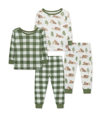 Bear 4-Piece Pajama Set (2T-4T)